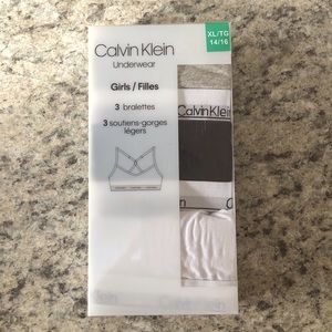 Calvin Klein three pack bralettes.